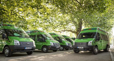 The Lords Taverners charity donates Ford Transit Minibuses to special schools