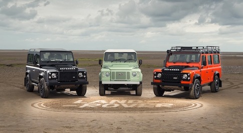 Land Rover celebrates legendary 4x4 by recreating 'Defender in the sand' in Anglesey