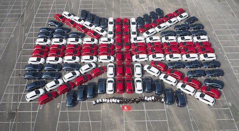 Vauxhall celebrates the seventh generation of the Astra with a giant Union Jack